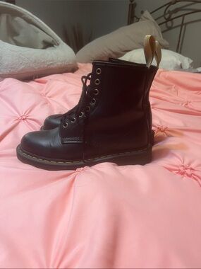 Dr. Martens Black Lace-Up Leather Boots